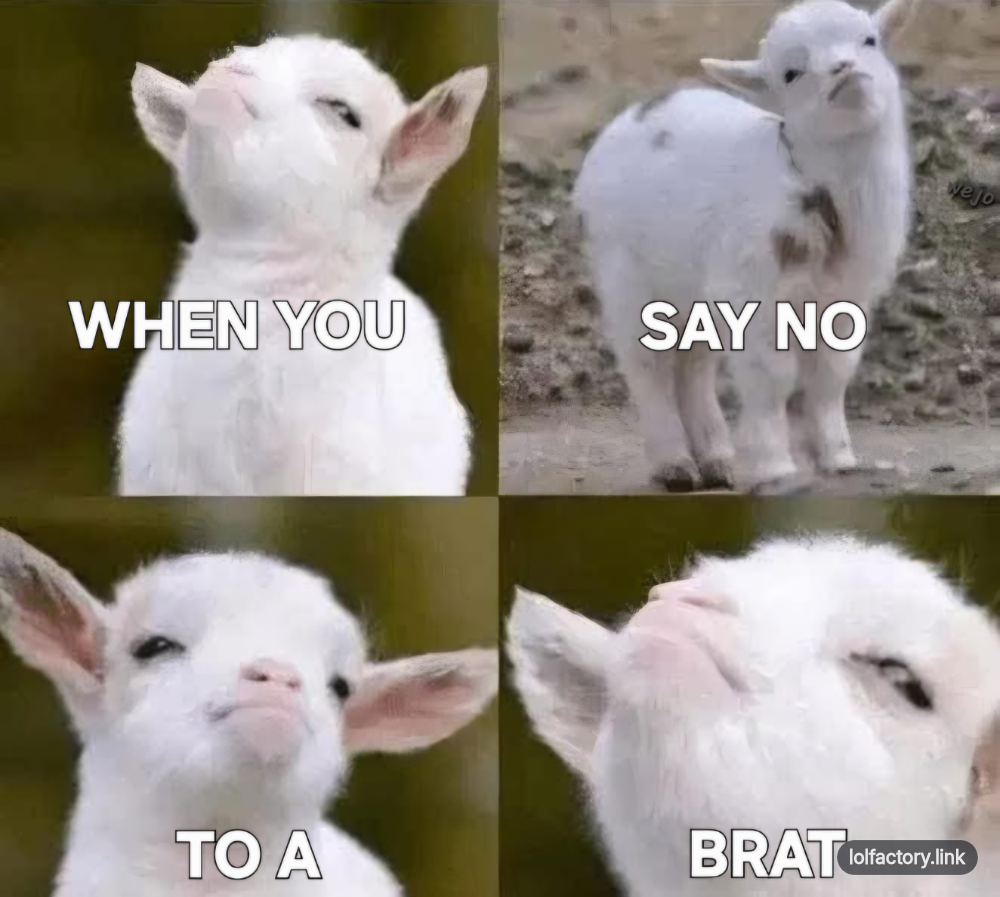 When you say no to a brat